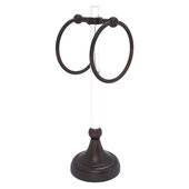  Pacific Grove Collection 2-Ring Vanity Top Guest Towel Ring with Grooved Accents in Venetian Bronze, 5-13/16'' W x 5-1/2'' D x 17-11/16'' H