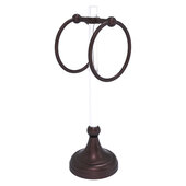  Pacific Grove Collection 2-Ring Vanity Top Guest Towel Ring with Twisted Accents in Antique Bronze, 5-13/16'' W x 5-1/2'' D x 17-11/16'' H