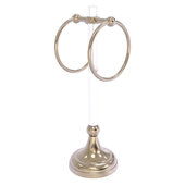  Pacific Grove Collection 2-Ring Vanity Top Guest Towel Ring with Twisted Accents in Antique Pewter, 5-13/16'' W x 5-1/2'' D x 17-11/16'' H