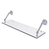  Prestige Monte Carlo Collection 30'' Floating Glass Shelf in Polished Chrome, 30'' W x 8'' D x 8'' H