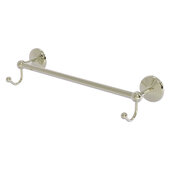  Prestige Monte Carlo Collection 18'' Towel Bar with Integrated Hooks in Polished Nickel, 20'' W x 6'' D x 4-1/2'' H