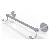  Prestige Monte Carlo Collection 24'' Towel Bar with Integrated Hooks in Satin Chrome, 26-1/4'' W x 6'' D x 4-1/2'' H