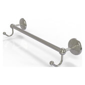  Prestige Monte Carlo Collection 24'' Towel Bar with Integrated Hooks in Satin Nickel, 26-1/4'' W x 6'' D x 4-1/2'' H