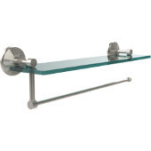  Prestige Monte Carlo Collection Paper Towel Holder with 16 Inch Glass Shelf, Polished Nickel