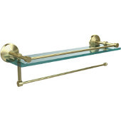 Prestige Monte Carlo Collection Paper Towel Holder with 16 Inch Gallery Glass Shelf, Satin Brass