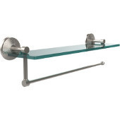  Prestige Monte Carlo Collection Paper Towel Holder with 22 Inch Glass Shelf, Satin Nickel