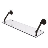  Prestige Que New Collection 30'' Floating Glass Shelf in Oil Rubbed Bronze, 30'' W x 8'' D x 8'' H