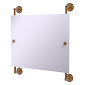  Prestige Que New Collection Landscape Rectangular Frameless Rail Mounted Mirror in Brushed Bronze, 26'' W x 3-13/16'' D x 29'' H