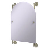 Prestige Que New Collection Arched Top Frameless Rail Mounted Mirror in Polished Nickel, 21'' W x 3-13/16'' D x 32'' H