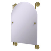  Prestige Que New Collection Arched Top Frameless Rail Mounted Mirror in Unlacquered Brass, 21'' W x 3-13/16'' D x 32'' H