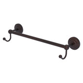  Prestige Que New Collection 18'' Towel Bar with Integrated Hooks in Venetian Bronze, 20'' W x 6'' D x 4-1/2'' H