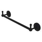  Prestige Que New Collection 18'' Towel Bar with Integrated Peg Hooks in Matte Black, 20-1/4'' W x 3-13/16'' D x 3-5/16'' H