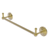  Prestige Que New Collection 24'' Towel Bar with Integrated Peg Hooks in Unlacquered Brass, 26-1/4'' W x 3-13/16'' D x 3-5/16'' H