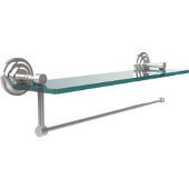  Prestige Que New Collection Paper Towel Holder with 16 Inch Glass Shelf, Polished Chrome