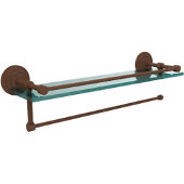  Prestige Que New Collection Paper Towel Holder with 16 Inch Gallery Glass Shelf, Antique Bronze