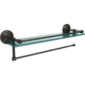  Prestige Que New Collection Paper Towel Holder with 16 Inch Gallery Glass Shelf, Oil Rubbed Bronze