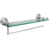  Prestige Que New Collection Paper Towel Holder with 16 Inch Gallery Glass Shelf, Polished Chrome