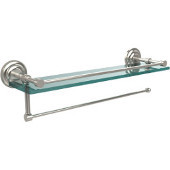  Prestige Que New Collection Paper Towel Holder with 22 Inch Gallery Glass Shelf, Polished Nickel