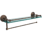  Prestige Que New Collection Paper Towel Holder with 22 Inch Gallery Glass Shelf, Venetian Bronze