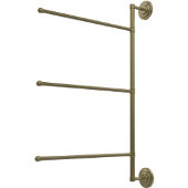  Prestige Que New Collection 3 Swing Arm Vertical 28 Inch Towel Bar, Antique Brass