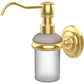  Prestige Que New Collection Wall Mounted Soap Dispenser, Unlacquered Brass