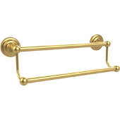  Prestige Que New Collection 18 Inch Double Towel Bar, Unlacquered Brass