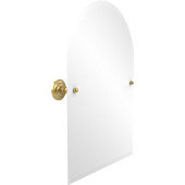  Frameless Arched Top Tilt Mirror with Beveled Edge, Polished Brass