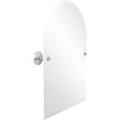  Frameless Arched Top Tilt Mirror with Beveled Edge, Polished Chrome