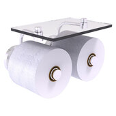  Prestige Regal Collection 2-Roll Toilet Paper Holder with Glass Shelf in Polished Chrome, 8-1/2'' W x 7-3/8'' D x 5-3/8'' H