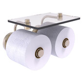  Prestige Regal Collection 2-Roll Toilet Paper Holder with Glass Shelf in Antique Pewter, 8-1/2'' W x 7-3/8'' D x 5-3/8'' H