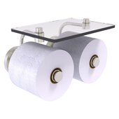  Prestige Regal Collection 2-Roll Toilet Paper Holder with Glass Shelf in Satin Nickel, 8-1/2'' W x 7-3/8'' D x 5-3/8'' H
