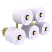  Prestige Regal Collection 5-Roll Reserve Roll Toilet Paper Holder in Unlacquered Brass, 15-5/16'' W x 7-1/2'' D x 7-11/16'' H