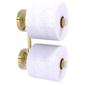  Prestige Regal Collection 2-Roll Reserve Roll Toilet Paper Holder in Unlacquered Brass, 6-3/8'' W x 3'' D x 8-1/2'' H