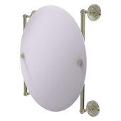 Prestige Regal Collection Round Frameless Rail Mounted Mirror in Polished Nickel, 22'' Diameter x 3-13/16'' D x 22'' H