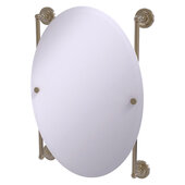  Prestige Regal Collection Oval Frameless Rail Mounted Mirror in Antique Pewter, 21'' W x 3-13/16'' D x 29'' H