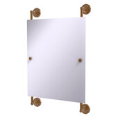  Prestige Regal Collection Rectangular Frameless Rail Mounted Mirror in Brushed Bronze, 21'' W x 3-13/16'' D x 33'' H