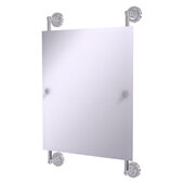  Prestige Regal Collection Rectangular Frameless Rail Mounted Mirror in Polished Chrome, 21'' W x 3-13/16'' D x 33'' H