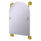  Prestige Regal Collection Arched Top Frameless Rail Mounted Mirror in Polished Brass, 21'' W x 3-13/16'' D x 32'' H