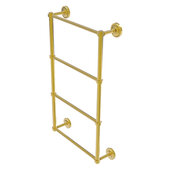  Prestige Regal Collection 4-Tier 24'' Ladder Towel Bar with Smooth Accent in Polished Brass, 24'' W x 5-3/8'' D x 34-7/8'' H