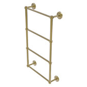  Prestige Regal Collection 4-Tier 24'' Ladder Towel Bar with Smooth Accent in Unlacquered Brass, 24'' W x 5-3/8'' D x 34-7/8'' H