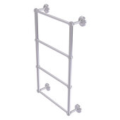  Prestige Regal Collection 4-Tier 24'' Ladder Towel Bar with Grooved Detail in Satin Chrome, 24'' W x 5-3/8'' D x 34-7/8'' H