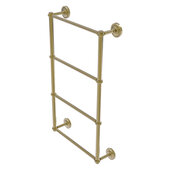  Prestige Regal Collection 4-Tier 24'' Ladder Towel Bar with Twisted Detail in Unlacquered Brass, 24'' W x 5-3/8'' D x 34-7/8'' H