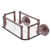  Prestige Regal Collection Wall Mounted Glass Guest Towel Tray in Antique Copper, 10-1/4'' W x 8'' D x 5-1/4'' H