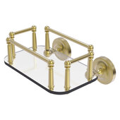  Prestige Regal Collection Wall Mounted Glass Guest Towel Tray in Satin Brass, 10-1/4'' W x 8'' D x 5-1/4'' H