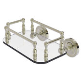  Prestige Regal Collection Wall Mounted Glass Guest Towel Tray in Polished Nickel, 10-1/4'' W x 8'' D x 5'' H