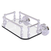  Prestige Regal Collection Wall Mounted Glass Guest Towel Tray in Satin Chrome, 10-1/4'' W x 8'' D x 5'' H