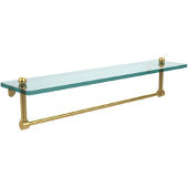  Prestige Regal Collection 22'' Glass Shelf w/Towel Bar, Standard Finish, Polished Brass