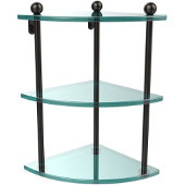  Prestige Regal Collection Triple Corner Glass Shelf, Premium Finish, Oil Rubbed Bronze
