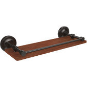  Prestige Regal Collection 16 Inch Solid IPE Ironwood Shelf with Gallery Rail, Oil Rubbed Bronze