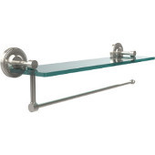  Prestige Regal Collection Paper Towel Holder with 16 Inch Glass Shelf, Polished Nickel